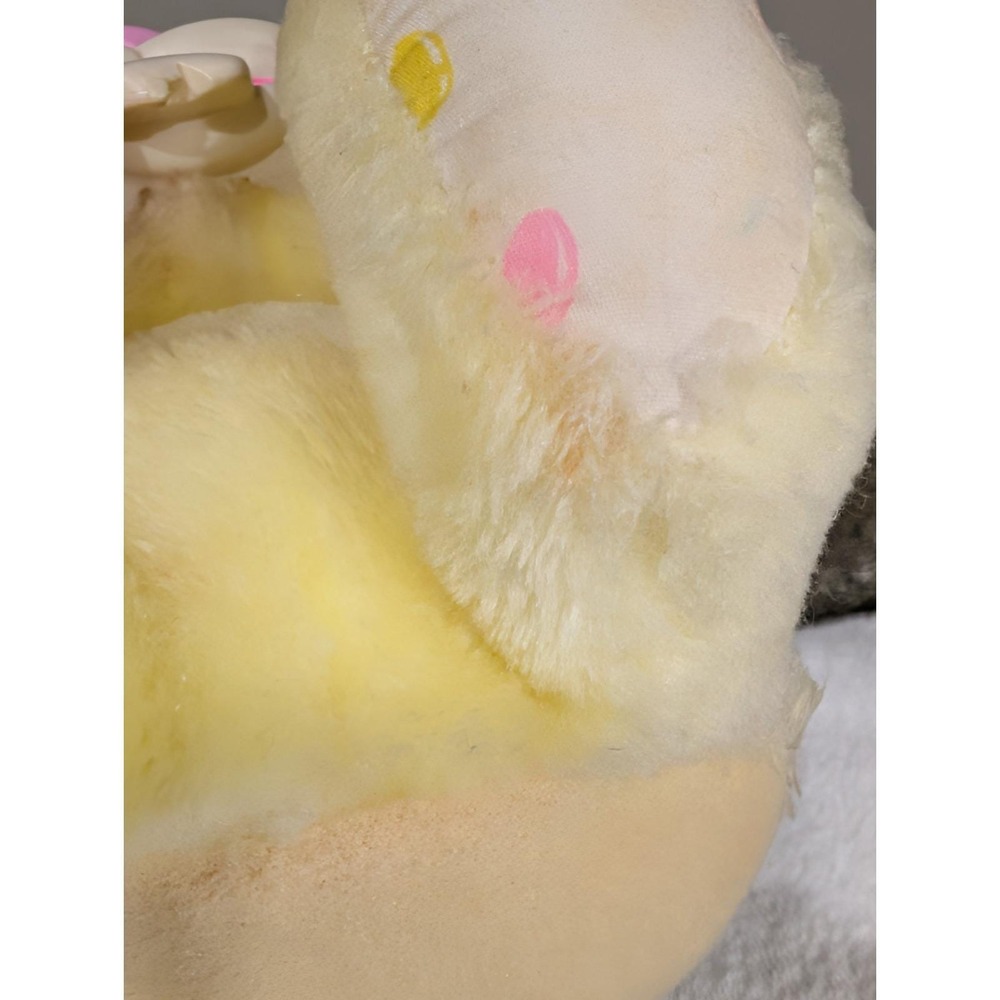 Vintage 1984 Mattel Emotions Yellow Bunny Rabbit Rubber Face Jelly Beans Plush - Picture 8 of 14
